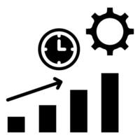 effektivitet planera ikon linje illustration vektor