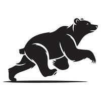 Bär - - ein Bär im Laufen Pose Illustration im schwarz und Weiß vektor