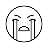 erhalten diese tolle Weinen Emoji Design, anpassbar vektor