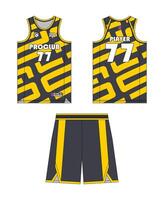 jersey basketboll mall design. basketboll enhetlig attrapp design. konkret design basketboll jersey. vektor