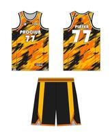 Jersey Basketball Vorlage Design. Basketball Uniform Attrappe, Lehrmodell, Simulation Design. Konzept Design Basketball Jersey. vektor