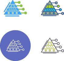 pyramid Graf ikon design vektor