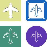 fliegendes Flugzeug-Icon-Design vektor