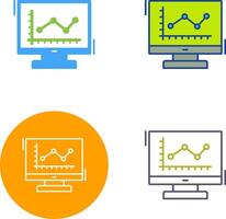 Liniendiagramm-Icon-Design vektor