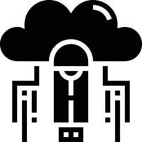 Wolke Symbol Symbol Bild. Illustration von das Hosting Lager Design vektor