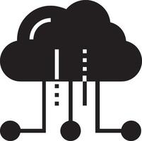 Wolke Symbol Symbol Bild. Illustration von das Hosting Lager Design vektor