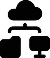 moln ikon symbol bild. illustration av de värd lagring design vektor