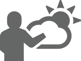 Wolke Symbol Symbol Bild. Illustration von das Hosting Lager Design vektor