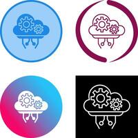 Cloud-Computing-Icon-Design vektor