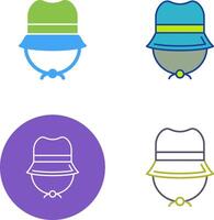 camping hatt ikon design vektor