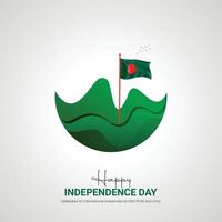 bangladesh oberoende dag. bangladesh oberoende dag kreativ annonser design Mars 26. , 3d illustration. vektor