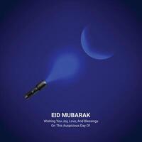 eid mubarak. eid mubarak kreativ annonser design. social media affisch, , 3d illustration. vektor