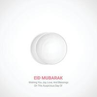 eid mubarak. eid mubarak kreativ annonser design. social media affisch, , 3d illustration. vektor