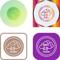 Cloud-Daten-Icon-Design vektor