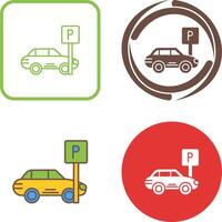 Parkplatz-Icon-Design vektor