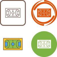 Fußballplatz-Icon-Design vektor