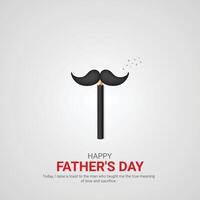 Lycklig fars dag kreativ annonser. Lycklig fars dag juni 16. , illustration, 3d vektor