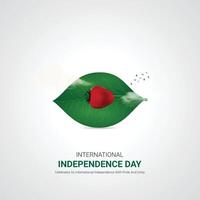 bangladesh oberoende dag. bangladesh oberoende dag kreativ annonser design Mars 26. , 3d illustration. vektor
