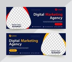 digitales Marketing-Banner-Design, Business-Marketing-Flyer-Design vektor