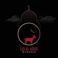 eid al Adha mubarak. eid al Adha mubarak kreativ annonser design. , 3d, illustration vektor