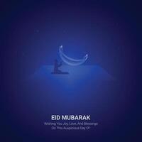 eid Mubarak. eid Mubarak kreativ Anzeigen Design. Sozial Medien Poster, , 3d Illustration. vektor