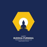 Lycklig buddha purnima dag. buddha purnima dag kreativ annonser design Maj 23. , 3d illustration. vektor