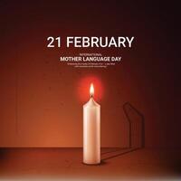 International Mutter Sprache Tag kreativ Anzeigen. 21 Februar Mutter Sprache Tag von Bangladesch. Poster, Banner Illustration . 3d vektor