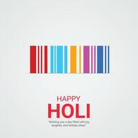 kreativ Illustration von glücklich holi Festival zum Sozial Medien Anzeigen vektor
