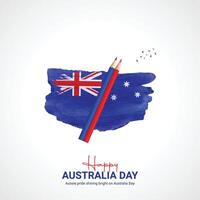 Lycklig Australien dag. Australien dag kreativ annonser design vektor