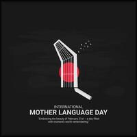 internationell mor språk dag kreativ annonser. 21 februari mor språk dag av bangladesh. affisch, baner illustration . 3d vektor