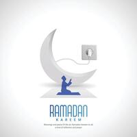 Ramadan kareem kreativ Design zum Sozial Medien Anzeigen vektor