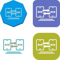 Design von Symbolen für die Datensynchronisierung vektor