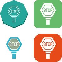 Stop-Schild-Icon-Design vektor