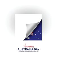 glücklich Australien Tag. Australien Tag kreativ Anzeigen Design vektor