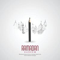 Ramadan kareem kreativ Design zum Sozial Medien Anzeigen vektor