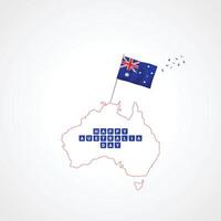 glücklich Australien Tag. Australien Tag kreativ Anzeigen Design vektor