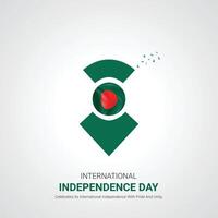 Bangladesch Unabhängigkeit Tag. Bangladesch Unabhängigkeit Tag kreativ Anzeigen Design März 26. , 3d Illustration. vektor