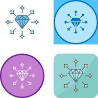 Diamant-Icon-Design vektor