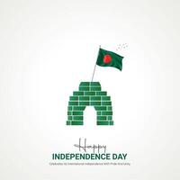 Bangladesch Unabhängigkeit Tag. Bangladesch Unabhängigkeit Tag kreativ Anzeigen Design März 26. , 3d Illustration. vektor