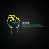 Brasilien Unabhängigkeit Tag. Brasilien Unabhängigkeit Tag kreativ Anzeigen Design. Sozial Medien Post, , 3d Illustration. vektor