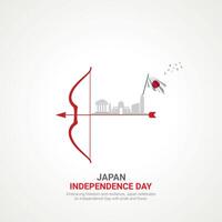 Japan Unabhängigkeit Tag. Japan Unabhängigkeit Tag kreativ Anzeigen Design feb 11. , 3d Illustration. vektor