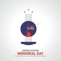 USA minnesmärke dag. USA minnesmärke dag kreativ annonser design Maj 27. , 3d illustration. vektor