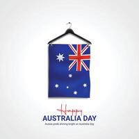 Lycklig Australien dag. Australien dag kreativ annonser design vektor