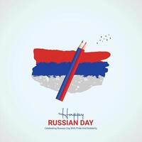 Russisch Unabhängigkeit Tag. Russisch Unabhängigkeit Tag kreativ Anzeigen Design, 12 Juni. Sozial Medien Poster, , 3d Illustration. vektor