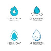 Wasser fallen Illustration Logo Design vektor