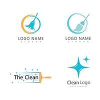 rengöring logotyp mall symbol design vektor