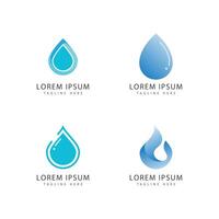 Wasser fallen Illustration Logo Design vektor