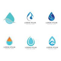 Wasser fallen Illustration Logo Design vektor