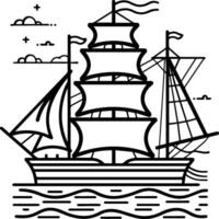 Segelboot Symbol Stil Illustration vektor