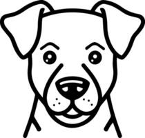 Hund Symbol Stil Porträt vektor